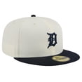 thumbnail image 3 of Men's New Era Cream Detroit Tigers Chrome 59FIFTY Fitted Hat, 3 of 6