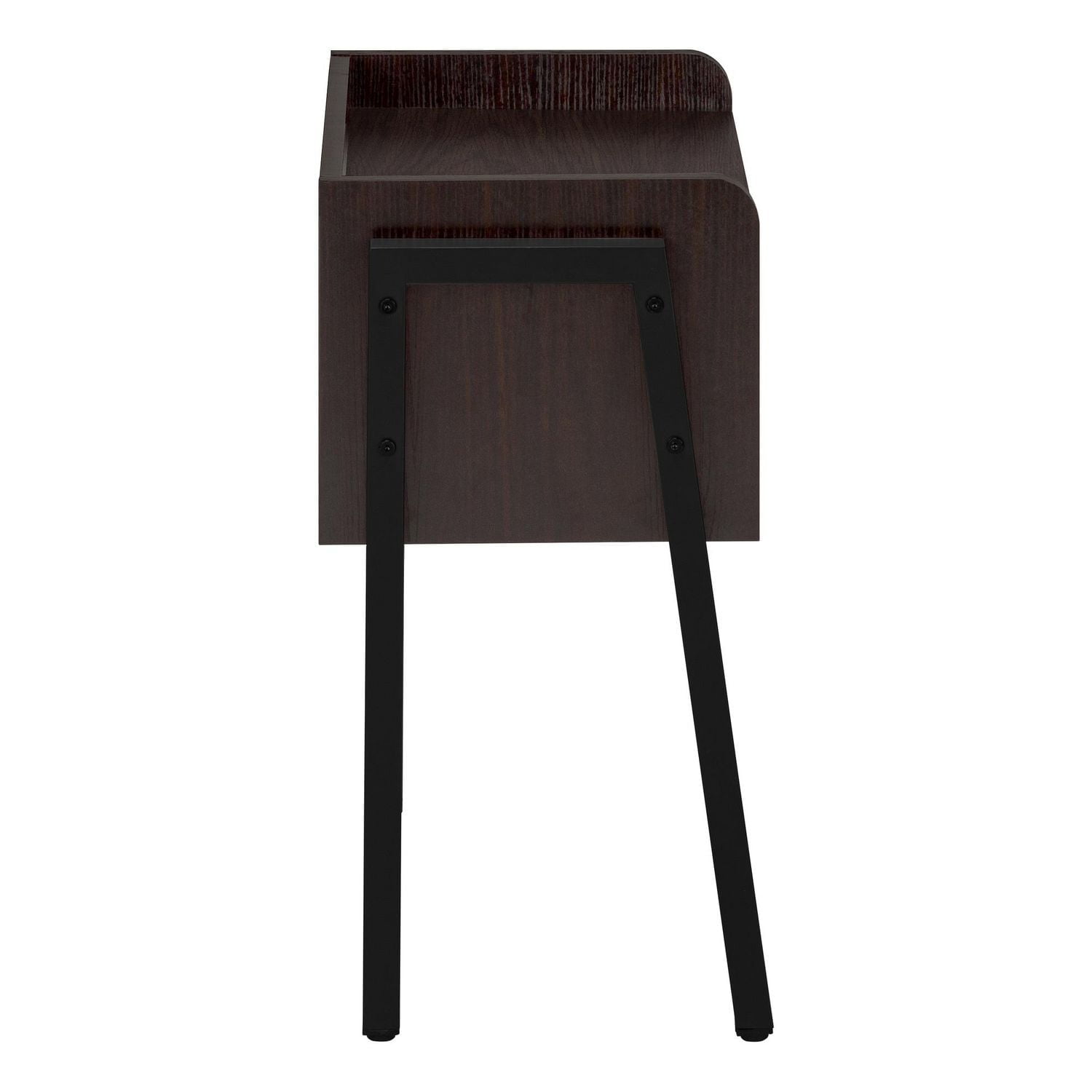 Monarch Specialties Accent Table, Side, End, Nightstand, Lamp, Living Room, Bedroom, Laminate, Black Metal, Contemporary