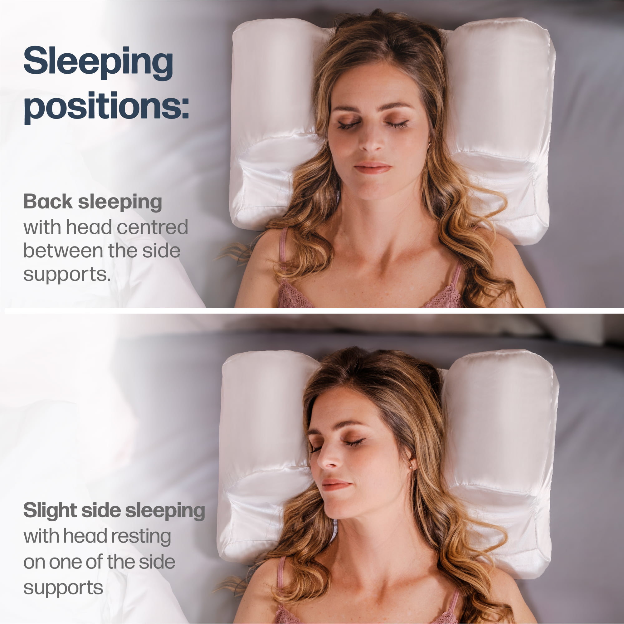 YourFacePillow Cervical Neck Beauty Pillow for Back Sleeping, Memory Foam  Cervical Pillow, Ergonomic Pillow with Contoured Neck and Shoulder Support