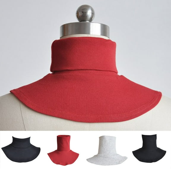 Dress Choice Unisex Fake Collar Detachable Collar Solid Turtleneck Dickeys Collar Half Blouse Collar for Women Men