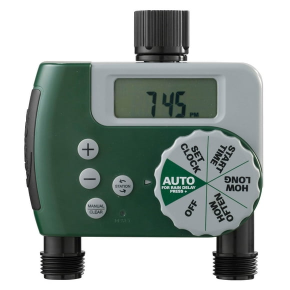 Orbit Digital Automatic 2 Outlet Garden Hose Faucet Sprinkler Controller Timer