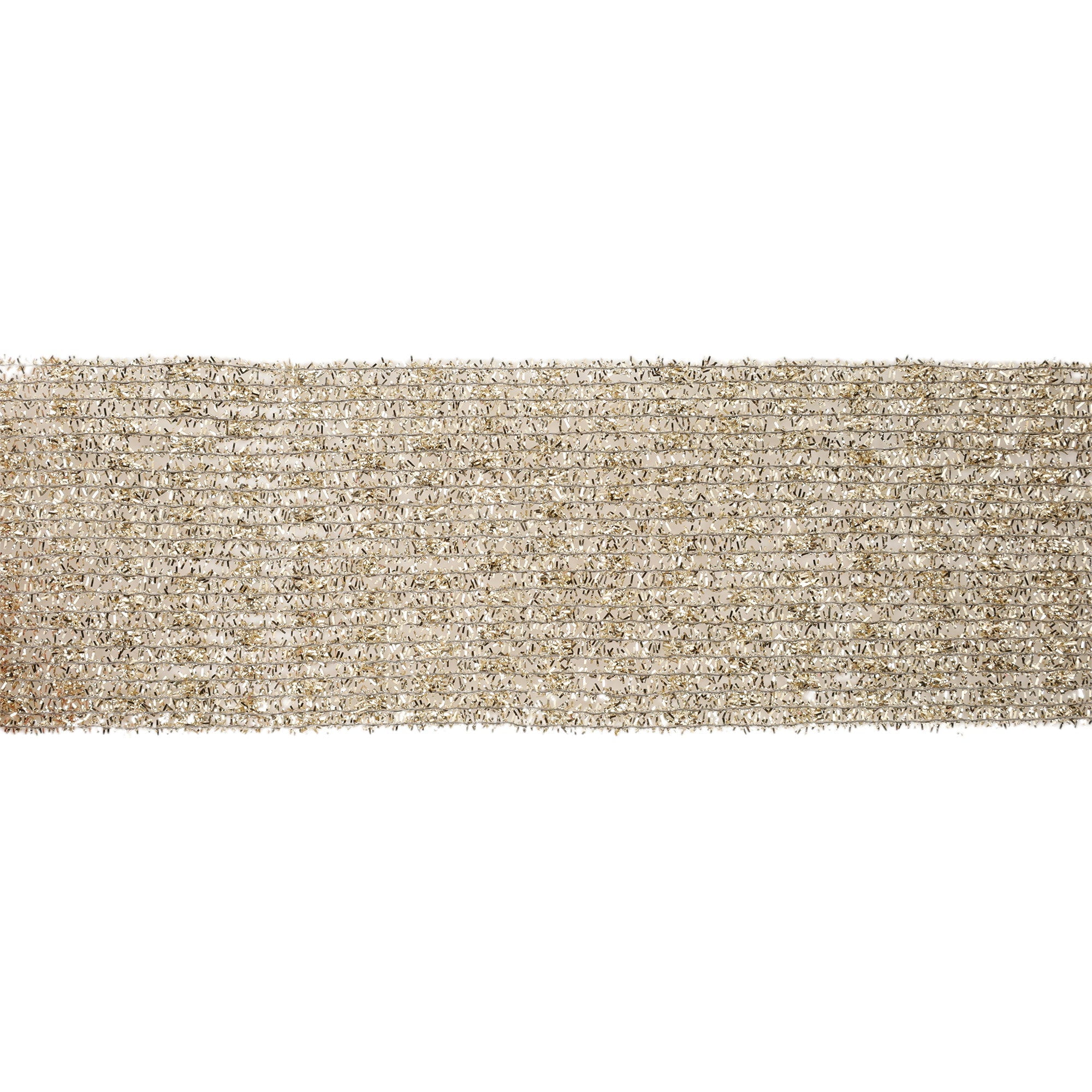 LaRibbons 6" Wired Ribbon, Gold Stretch Tinsel Netting, 10 Yard Roll