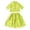 Yellow, variant on Xijirk Girls' 2-Piece Part Years Outfit Lace Cropped Top & Tiered Lace Skirt Set,5-6 Years