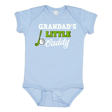 

Inktastic Grandad s Little Caddy with Golf Club and Ball Boys or Girls Baby Bodysuit