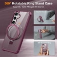 thumbnail image 6 of Dteck Magnetic for Samsung Galaxy S25+ / S25 Plus Case with Screen Protector Camera Lens Cover, Compatible with MagSafe, Military Grade Drop Ring Holder Translucent Slim Hard Back Soft Edge,Winered, 6 of 9