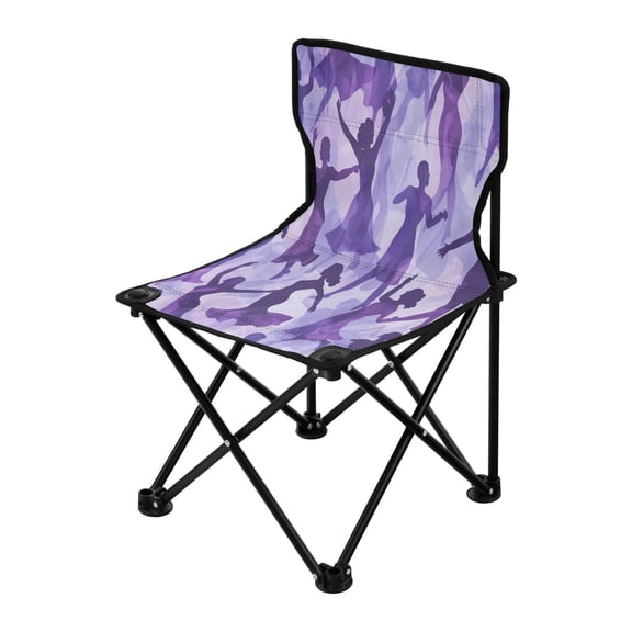 Outdoor Folding Chair 14.46x14.46x22.83 Inches, Camping Folding Chair Easy to Carry Ideal for Outdoor Picnics Camping Park Fishing Purple Crowd