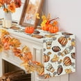 thumbnail image 5 of Fall Table Runner Pumpkins Football Drink Table Runners 13x48 Inch Seasonal Autumn Home Party Kitchen Dining Table Decoration, 5 of 5