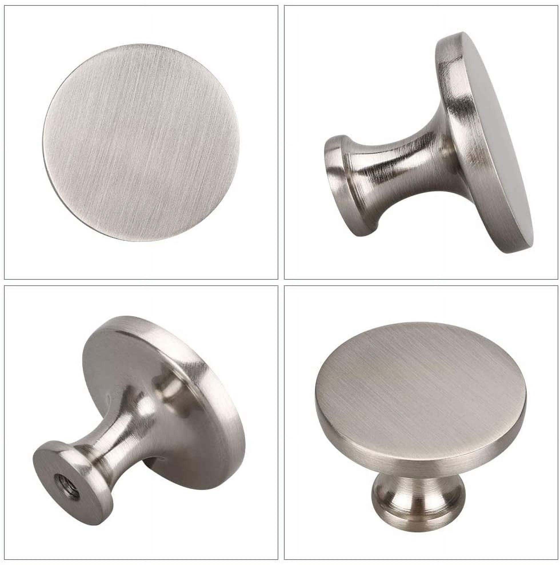 Goldenwarm 15 Pack Cabinet Knobs Brushed Nickel Drawer Knobs Cabinet Hardware Solid Dresser Knobs for Kitchen Bathroom Cabinets