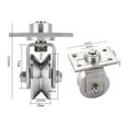 thumbnail image 2 of 4 Pcs Rouleau de Rail Pivotant 3 Po avec Plaque en Acier Inoxydable 304 Roues de Portail Coulissant pour Rail, Allée Roulante, 2 of 7