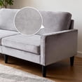 thumbnail image 5 of 78" Modern Loveseat Sofa, Mid-Century Couch with Removable Cover, Solid Wood Frame, Easy Assembly for Living Room, Office & Small Spaces (Gray), 5 of 7