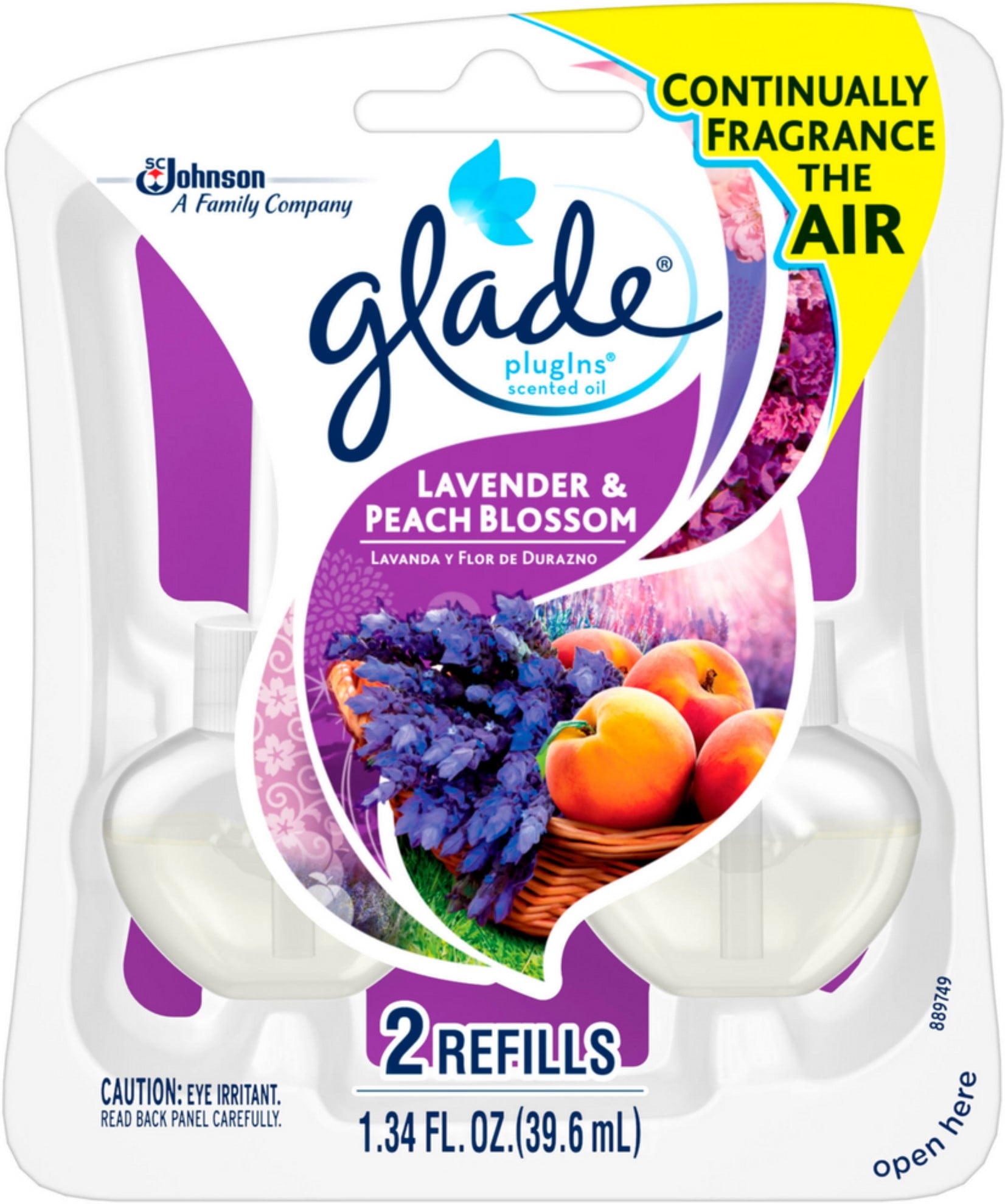 4 Pack GLADE PlugIns Scented Oil Air Freshener Refill, Lavender