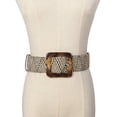 thumbnail image 2 of Kmbangi Ceinture en Paille Tissée pour Femmes, Ceinture Élastique Rétro Extensible, 2 of 5