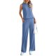 thumbnail image 3 of Conjunto de Lounge para Mujer PRETTYGARDEN 2 Piezas Azul Talle S, 3 of 8