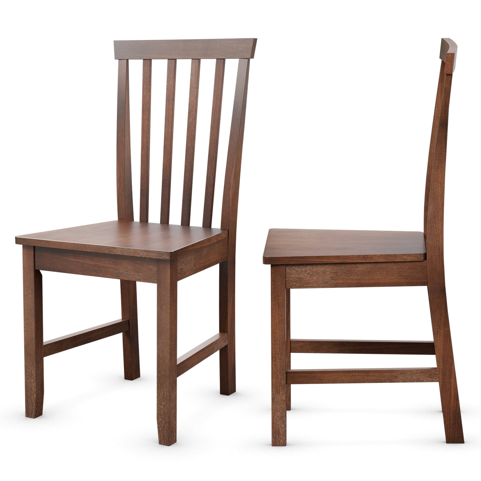 Topbuy Set of 4 Dining Chairs Wooden Kitchen Side Chair w/Solid Legs for Living Room Office