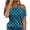 Blue, variant on Summer Tops for Women Cold Shoulder Polka Dot Blouse V Neck Short Sleeve Casual Loose Vacation Beach Party Off Shoulder Top, Green M