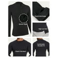 thumbnail image 4 of 2 Pack Men's Quarter Zip Pullover Sweats Quick Dry Long Sleeve Active Performance Shirt with Thumb Hole Athletic Tops, 4 of 4