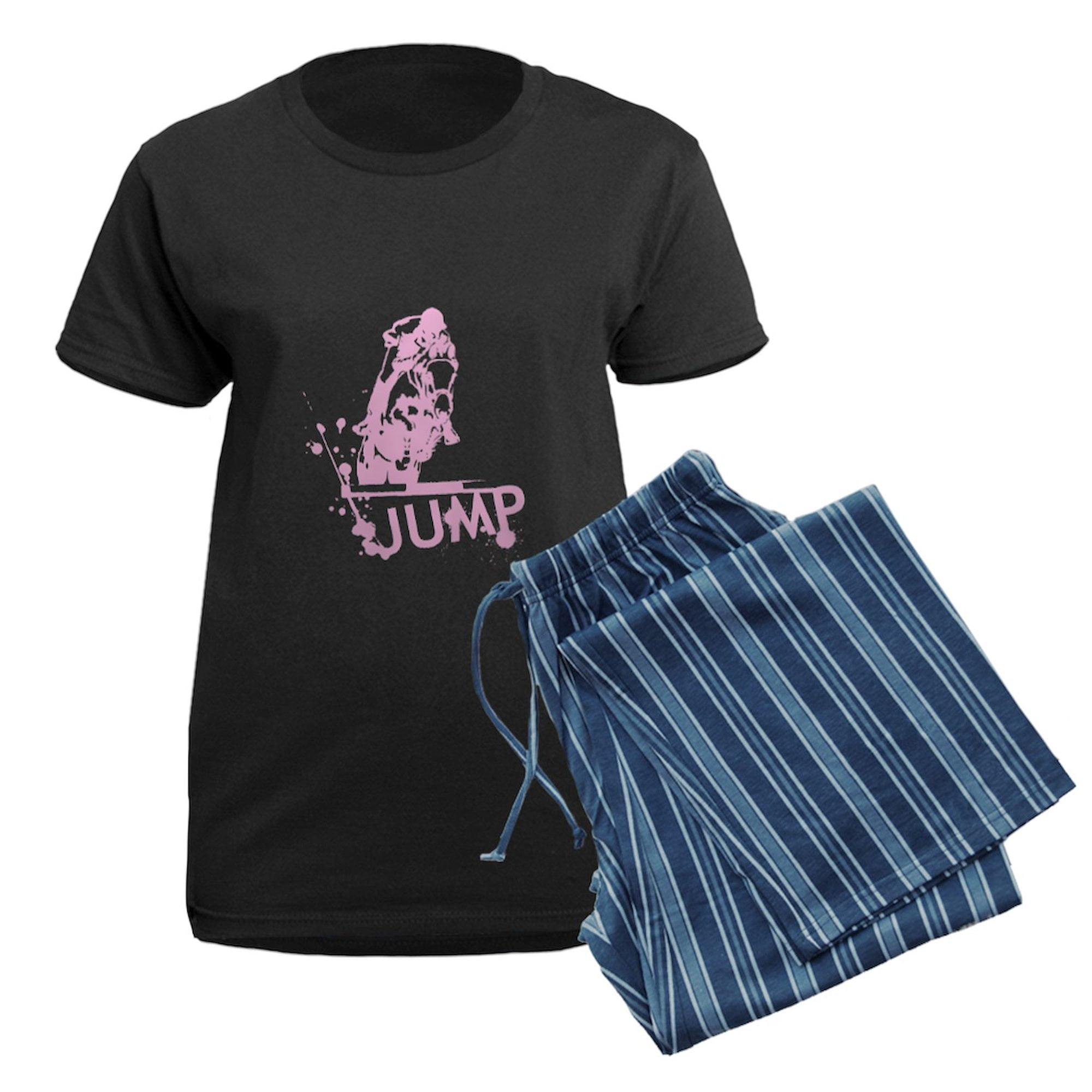 CafePress - EQUESTRIAN JUMP Women's Dark Pajamas - Women's Short Sleeve Print T-Shirt and Pants Dark Cotton Pajama Set