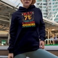 thumbnail image 2 of Vintage Built 75 Years Ago, All Parts Original - 75th Birthday, Navy Blue Hooded Sweatshirt or Hoodie, 3XL, 2 of 5