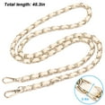 thumbnail image 3 of Spencer Replacement Purse Chain Strap Handle for Handbag Shoulder Bag Crossbody Bag, 45" Metal Leather Strap, White, 3 of 8