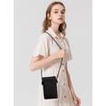 thumbnail image 6 of EEEkit Woven Phone Crossbody Bag for Unisex, Stylish & Durable, Waterproof PU Leather, Black, 6 of 6