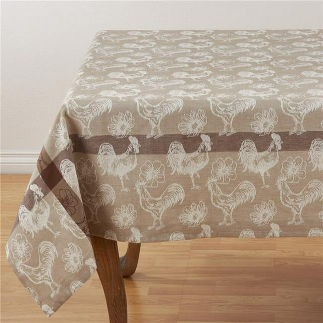 SARO 1182.N70S Coq Carré 70 Po & Nappe Florale - Naturel