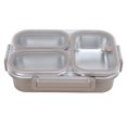 thumbnail image 2 of Lunch Box Container, Detachable 1.2L 3 Compartments 304 Stainless Steel Food Container  for Students Office Workers, 2 of 7