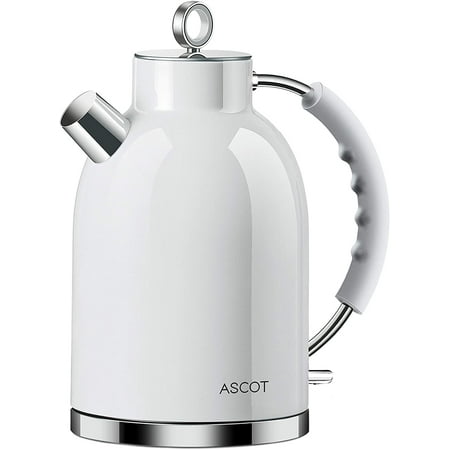 

Electric Kettle Electric Tea Kettle Stainless Steel Kettle Water Boiler Fast Boiling Kettle 1.7L 1500W BPA-Free Cordless Automatic Shutoff Boil-Dry Protection White