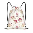 thumbnail image 1 of Saiise Floral Mushroom Pattern Sports Drawstring Backpack - String Swim Gym Bag with Wet Proof Pocket for Women&Men-Small, 1 of 6
