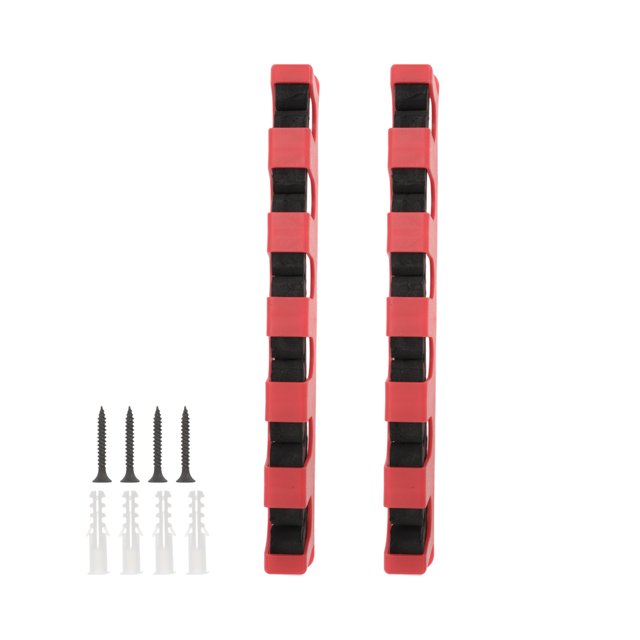 Unique Bargains 1 Juego de Soporte para Cañas de Pescar Soporte Horizontal para Cañas de Pescar Soportes para Pared para Cañas de Pescar para Garajes Barcos Rojo