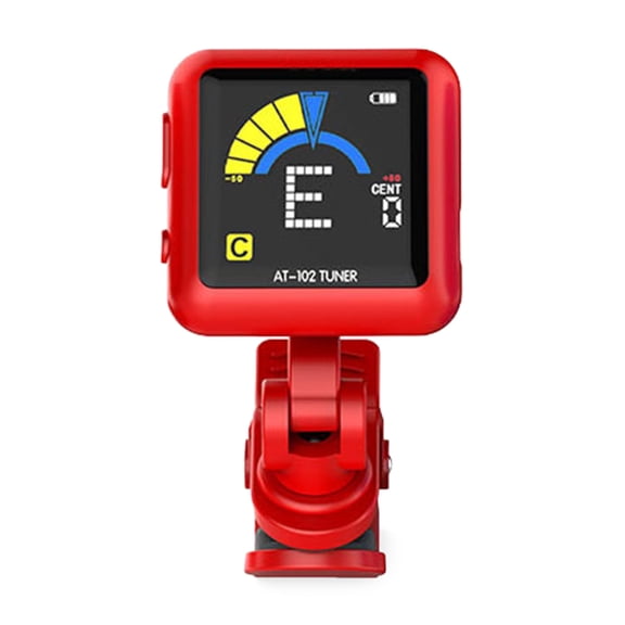 Rechargeable Clip On Electric Guitar Tuner for Guitar, Ukulele, Violin, Banjos