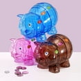 thumbnail image 4 of Bangcool Piggy Bank Pig Cute Four Grid Large Capacity Plastic Coin Bank Coin Saving Box, 4 of 10