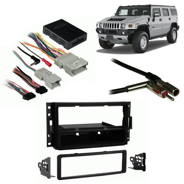 Fits Hummer H3 20062010 Single DIN Aftermarket Harness Radio Install Dash Kit