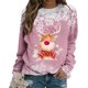 thumbnail image 4 of Puntoco Mujeres Otoño e Invierno Casual Navidad Elk Impreso Cuello Redondo Manga Larga Jersey Blusa Sudadera tops Puntoco Puntoco-429, 4 of 6