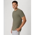 thumbnail image 3 of Hanes Originals Men's Tri-Blend T-Shirt (Big & Tall Sizes) Fatigue Green 3XT, 3 of 5