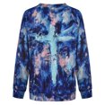 thumbnail image 4 of Mode Femmes Décontracté Imprimé Manches Longues Col Rond Hauts blouse Chandails en Molleton, 4 of 9