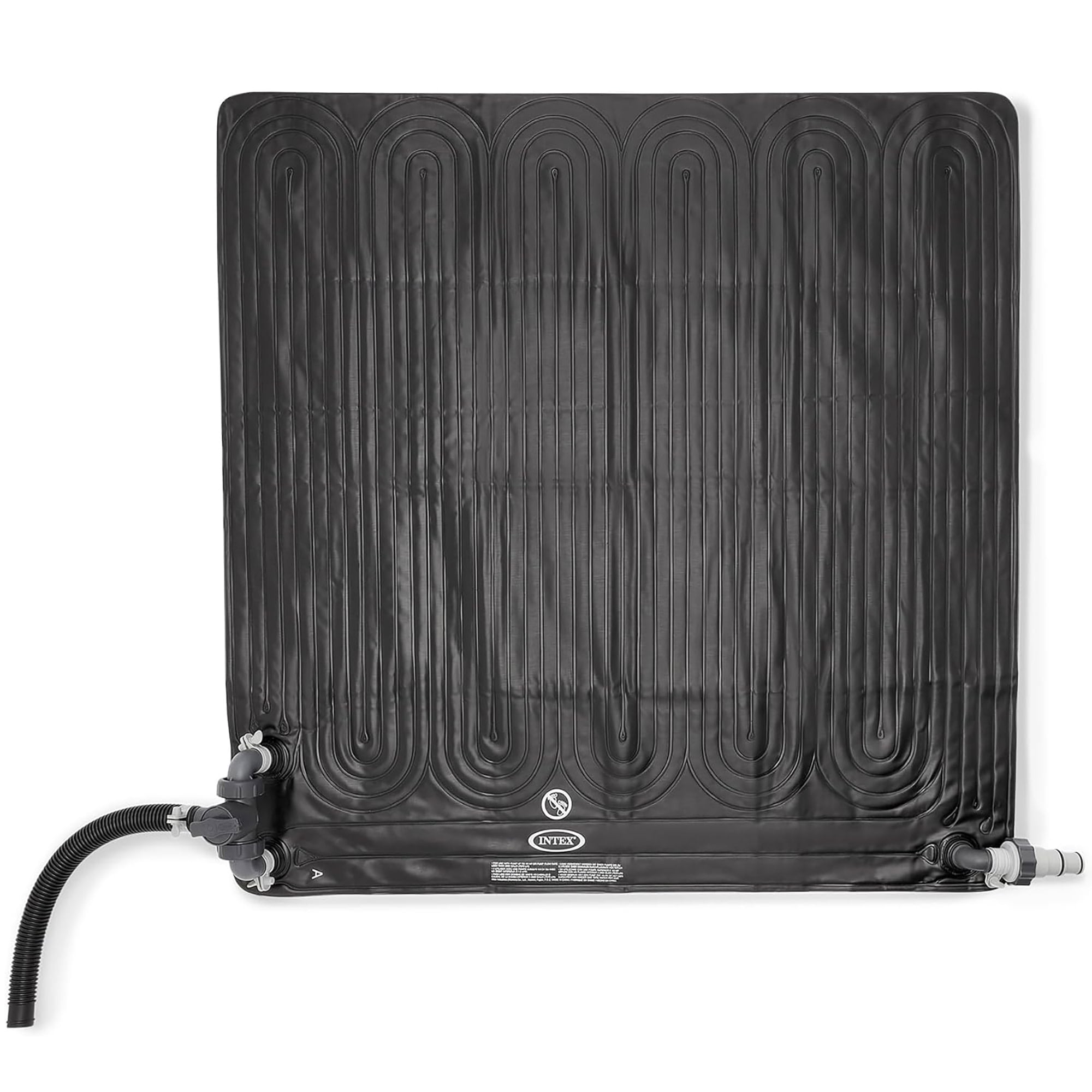 Intex: Solar Heater Mat - 47" Black, Water Warming Pad for 8k Gal Above Ground Swimming Pool, Raise Temperature 5-9 Degrees, Hose Attachment, Adapters