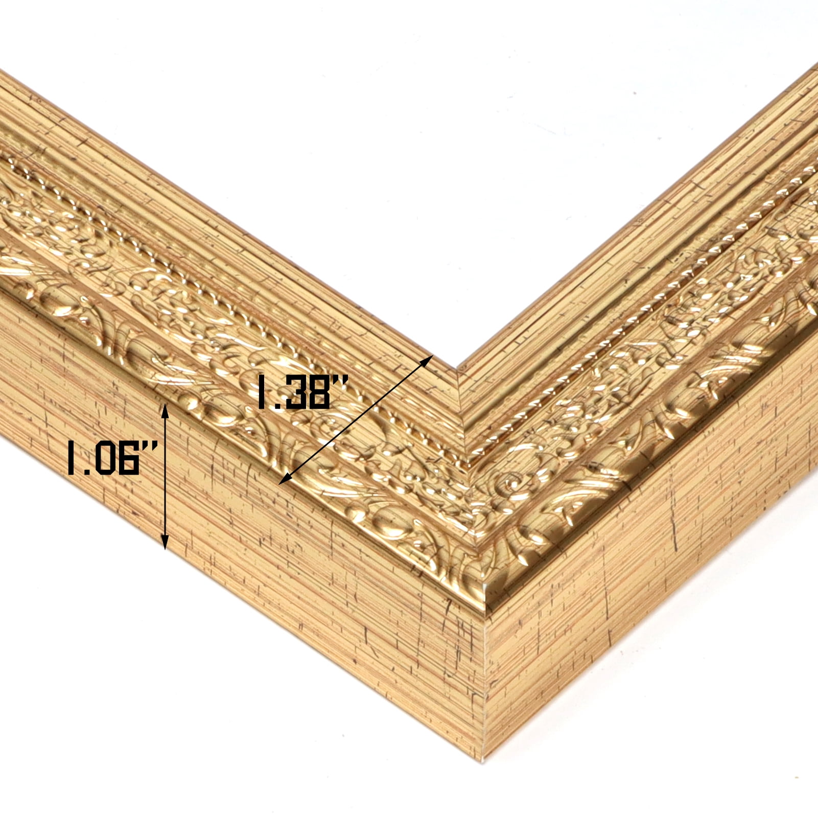 8x10 Picture Frames Set of 2-Chic Style, Gold 8 by 10 photo Frames for Wall-Mount and Tabletop