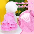 thumbnail image 5 of HQREA Girl Cake Dresses for Small Dogs Summer Puppy Cat Outfits with Bow for Chihuahua, 5 of 6