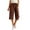 Coffee, variant on ABATAB Capris for Women Dressy Casual Stretch Lightweight Pull on Capris Cotton Linen Lounge Palazzo Crop Pants Summer