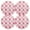 Pink, variant on Ryvnso Cherry in Checkered Pattern Round Plate Mats Dining Table Placemat Set of 4 for Holiday Decoration