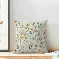 thumbnail image 3 of Spring Pillow Covers 18x18 Set of 2, Watercolor Wildflowers Daisy Decorative Throw Pillows Lavender Eucalyptus Butterflies Farmhouse Cushion Pillow Covers for Sofa Couch Outdoor Decor, 3 of 6