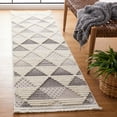 thumbnail image 2 of SAFAVIEH Urban Seachlann High Low Triangles with Fringe Runner Rug, Grey/Ivory, 2'2" x 8', 2 of 8