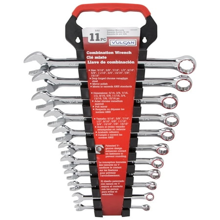 

Mintcraft TR-H11 Combination Wrench Set 11 Pieces Chrome Vanadium Steel