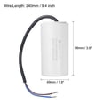 thumbnail image 3 of Capacitor de arranque CBB60 Uxcell 96x49mm 120uF 250V AC 50/60Hz 2 cables Blanco, 3 of 6