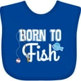 thumbnail image 3 of Inktastic Born to Fish Go Fishing Boys or Girls Baby Bib, 3 of 4