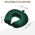 thumbnail image 2 of Almohada de viaje de seda para avión, almohada de viaje de memoria con funda de seda real de 22 Momme, verde, 2 of 7
