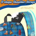thumbnail image 5 of Police and Fire Hydrant Blue Pattern 17" Waterproof Oxford School Backpacks for Teens, S-Shape Padded Straps, for School, Travel, Hiking, Camping, 5 of 5