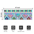 thumbnail image 5 of Bohemian Retro Floral Non-Slip Entryway Door Mat,Boho Indoor Decor Durable Low Plush Door Mat,Washable Welcome Rug for Patio Hallway Home Decor 16x47 Inches, 5 of 7