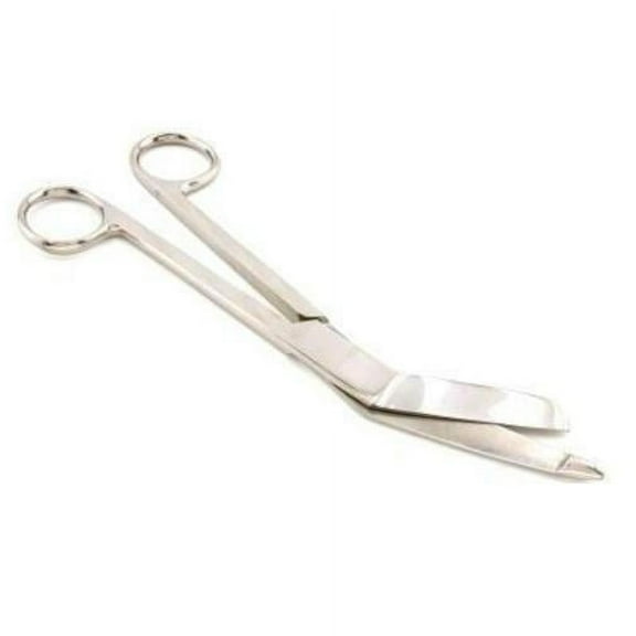 KUTZ 7.25" 18.42 cm Stainless Steel Bandage Scissors  Blunt End for Safety  Ice-Tempered  Angled Tips  Essential for Patient Care