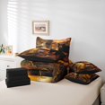 thumbnail image 6 of Manfei Black Bear 7-Piece Twin Bedding,Autumn Deer Pattern Bedding Comforter Set,Black Reversible, 6 of 7